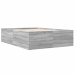 vidaXL Cadre de lit sans matelas sonoma gris 140x190 cm