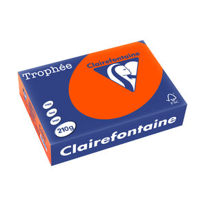 Ramette 250 Feuilles Papier 210g A4 210x297 mm Certifié FSC Rouge cardinal TROPHÉE