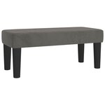 vidaXL Sommier à lattes de lit et matelas gris foncé 120x190cm velours