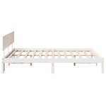 vidaXL Cadre de lit avec tête de lit blanc 150x200 cm bois de pin massif