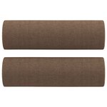 vidaXL Canapé 2 places avec oreillers décoratifs marron 140 cm tissu