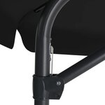 vidaXL Parasol de jardin avec mât en acier 300 cm Noir
