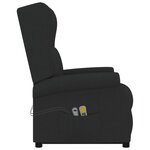 vidaXL Fauteuil de massage Noir Tissu