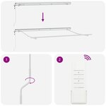 vidaXL Cadre de auvent Blanc 3.5 x 2 m Métal