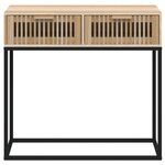 vidaXL Table console 80x30x75 cm bois d'ingénierie et fer