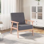 vidaXL Fauteuil Gris foncé Tissu