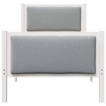 vidaXL Cadre de lit avec tête de lit Gris clair 80 x 200 cm tissu