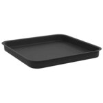 vidaXL Plateau carré à fleurs 24 pc Noir 21 x 21 x 2 cm Plastique