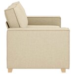 vidaXL Canapé 2 places Crème 140 cm Tissu