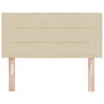 vidaXL Headboard LED Design Lignes Crème 90 cm Tissu