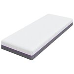 vidaXL Matelas Blanc et Gris 80 x 200 cm Mousse à Mémoire
