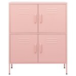 vidaXL Armoire de rangement Rose 80x35x101 5 cm Acier
