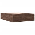 vidaXL Cadre de lit sans matelas chêne marron 150x200 cm
