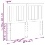 vidaXL Tête de lit Chêne noir 120 cm Bois d'ingénierie