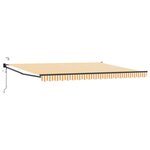 vidaXL Auvent rétractable électrique Orange et Blanc 5 x 3 m