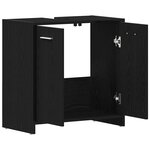 vidaXL Armoire lavabo de salle de bain chêne noir 60x33x60 cm