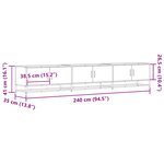 vidaXL Meuble TV chêne fumé 240x35x41 cm bois d'ingénierie