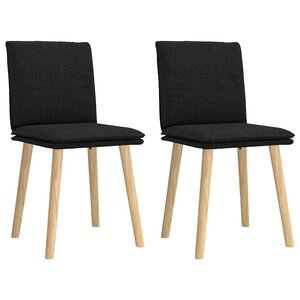 vidaXL Chaises à manger lot de 2 noir tissu