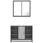 vidaXL Ensemble de meubles de salle de bain 2 Pièces Sonoma gris