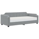 vidaXL Lit de jour avec matelas gris clair 80x200 cm tissu