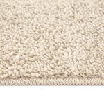 Tapis Shaggy avec dos en latex Crème 200x200 cm