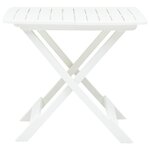 vidaXL Table pliable de jardin Blanc 79x72x70 cm Plastique