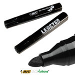Lot de 10 Feutres marqueurs permanents BIC noir LEAZYGO