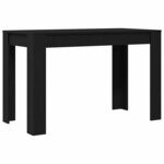 vidaXL Table à dîner chêne noir 120x60x76 cm bois d'ingénierie