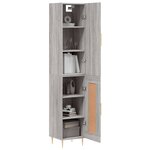 vidaXL Buffet haut Sonoma gris 34 5x34x180 cm Bois d'ingénierie