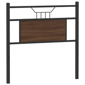 vidaXL Tête de lit chêne marron 80 cm bois d'ingénierie et acier