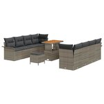 vidaXL Ensemble de canapé de jardin avec coussin Gris 90 x 55 x 71 cm