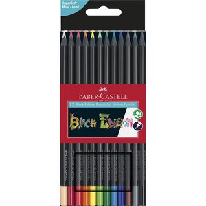 Crayon de couleur Black Edition  étui de 12 FABER-CASTELL