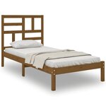 vidaXL Cadre de lit Marron miel Bois massif 100x200 cm