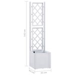 vidaXL Lit surélevé de jardin et treillis et système d'arrosage Blanc