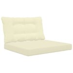 vidaXL Coussin de canapé d'extérieur Polyester Crème 80 x 68 5 cm