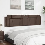 vidaXL Coussin de tête de lit marron 200 cm similicuir