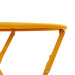 vidaXL Table de bistrot pliable Jaune moutarde Ø50x71 cm Acier revêtu de poudre