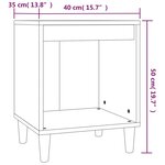 vidaXL Tables de chevet 2 Pièces Chêne fumé 40x35x50 cm