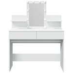 vidaXL Coiffeuse avec LED blanc 100x40x130 cm