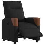 vidaXL Fauteuil inclinable électrique Noir Tissu