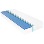 vidaXL Lit d'appoint avec matelas Brun ciré et blanc 90 x 200 cm