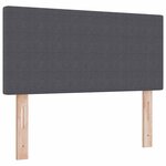 vidaXL Lit à ressort LED Gris foncé et blanc 90 x 200 cm