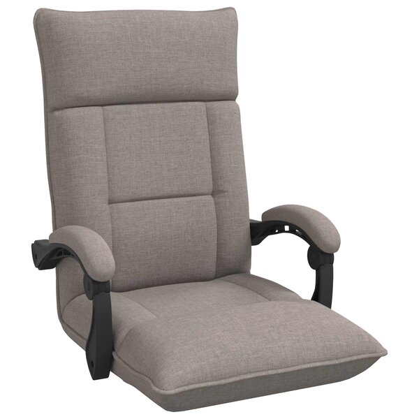 vidaXL Fauteuil de sol ajustable Taupe Tissu