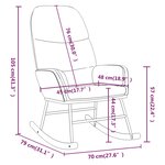 vidaXL Chaise à bascule Bleu Tissu
