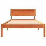 vidaXL Cadre de lit avec tête de lit Brun cire 80 x 200 cm Pin massif