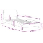 vidaXL Cadre de lit avec tête de lit Dover bleu 80x200 cm velours
