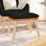 vidaXL Repose-pied Noir 45x29 5x35 cm Tissu et similicuir