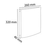 Classeur 4 anneaux 30mm balacron rembordé PP Dos de 40 mm coloris aléatoire EXACOMPTA