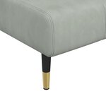 vidaXL Chaise longue gris clair velours