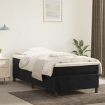 vidaXL Cadre de lit Noir 90x200 cm Velours